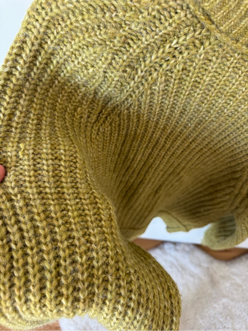 ASOS Olive Green Ribbed Button-Front Cardigan - Picture 6 of 6